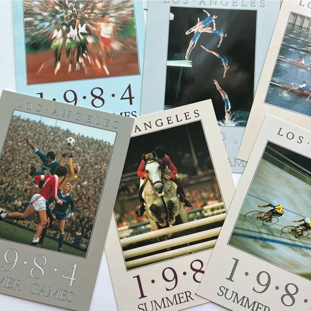 RARE Summer Games Olympics 1984 Los Angeles Postcards New Vintage
